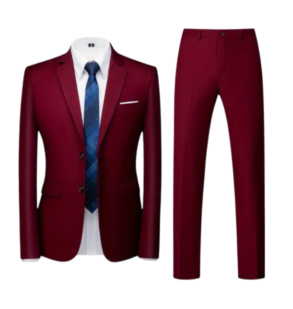 Conjunto de trajes de tres piezas para hombre, ideal para ocasiones formales y eventos importantes.