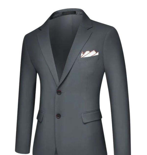 Conjunto de trajes de tres piezas para hombre, ideal para ocasiones formales y eventos importantes.